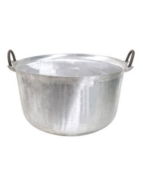 Ceaun tuci aluminiu alimentar, capacitate 60L, fund rotund, cu manere / EXT 10304_1 Engros