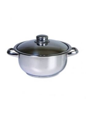 Oala cu capac, capacitate 6 litri, diametru 24 cm, din inox / ZLN 7253 Engros