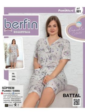 Pijamale Dama Battal Berfin 3/4 801 Engros