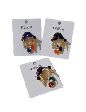Set engros 12/buc brose elegante "Fetite cu codite"