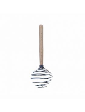 Tel de bucatarie tip spirala, din metal si lemn (mic) / 1411 Engros