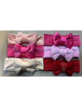 Bentite din catifea Engros, pentru fetite mix culori