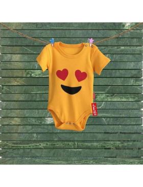 Body Engros pentru bebelusi, cu model imprimat, emoji