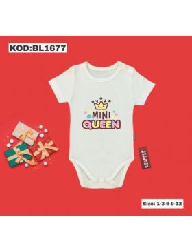 Body Engros pentru bebelusi, cu model imprimat, Mini Queen
