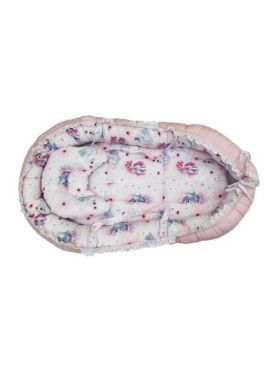 Baby nest + pernuta, cu 2 fete, multicolor, en-gros