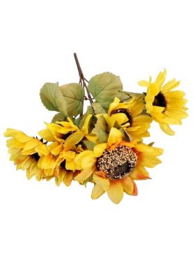 Floarea soarelui cu aspect natural buchet artificial 6 capete