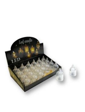 Set 24 lumanari LED, efect de flacara reala, 7x4 cm