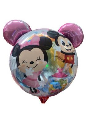 Balon folie Engros, model disney, 50 x 50 cm + bat cu rozeta