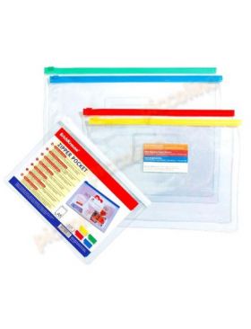 Dosar A5 transparent cu fermoar Zip Pocket - ErichKrause Engros