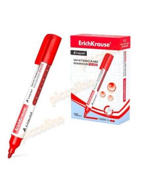 Marker pentru tabla alba cu cerneala ErichKrause174 Liquid LW-600 rosu Engros