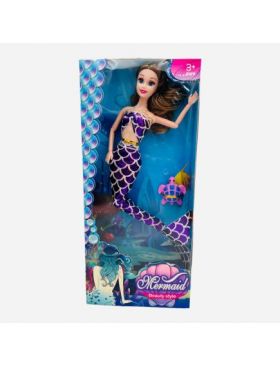 Papusa sirena Mermaid Beauty Style, 37×16cm, multicolor, +3ani, en-gros