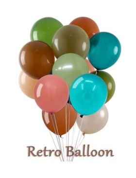 Baloane de latex jumbo Retro 45 cm Engross