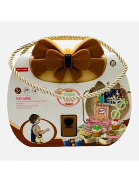 Gentuta din plastic pentru fetite, cu accesorii si deserturi, Leisure Time, multicolor, 21×18×9cm, +3ani, en-gros