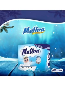 Hartie Igienica Maliva Atlantic Parfumata 3 straturi 4 role, 17 m Engros