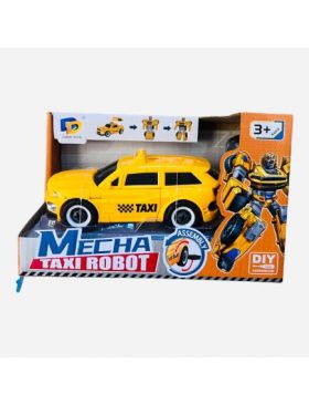 Masina Taxi care se transforma in robot Do ItYour self, Mecha Taxi Robot, 20×13×10cm, +3ani, en-gros