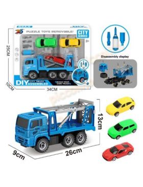 Camion de asamblat cu 3 masinute 674 Engros