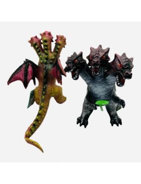Dragon de jucarie, cu 3 capete, sunete, 50×30cm, +3ani, en-gros