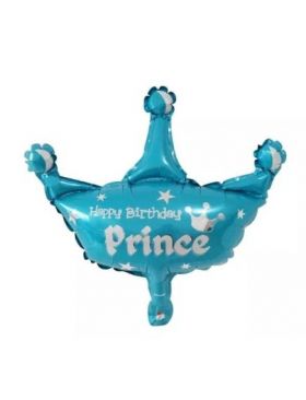 Balon folie coroana Happy Birthday Prince 60 cm Engros Engros