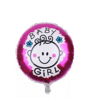 Balon folie rotund 45 cm Baby Girl Engros Engros