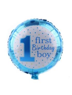 Balon folie rotund 45 cm First Birthday Boy Engros Engros