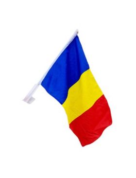 Steag Romania cu prindere pentru masina, 30x45cm, en gros
