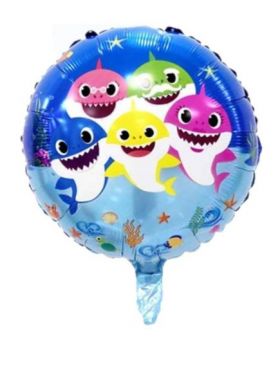 Balon folie rotund, Baby Shark, 45 cm, Engros