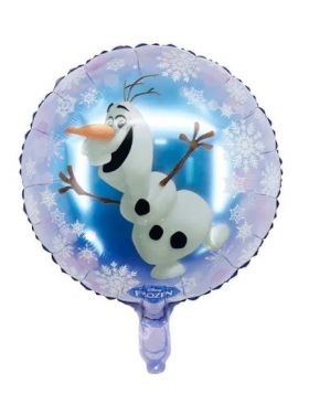 Balon folie rotund, print Olaf, 45 cm, Engros