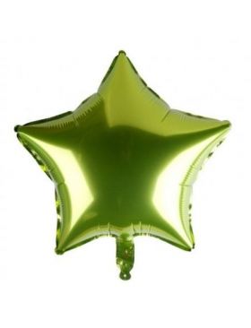 Balon folie rotund, Stea Verde, 45 cm, Engros