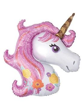 Balon folie, Unicorn Roz, 90 cm, Engros