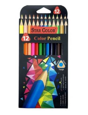 Set 12 creioane colorate StarColors, En-gross