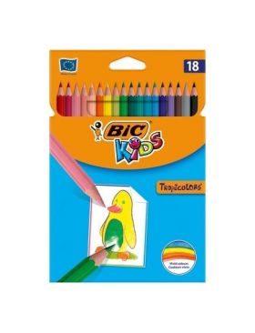 Set 18 creioane colorate BIC Tropicolors, En-gross