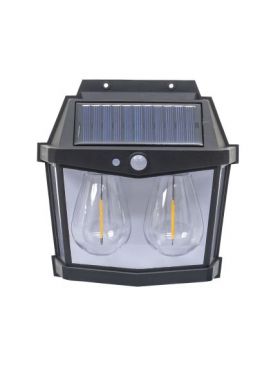 Lampa solara de perete, cu 2 becuri LED, senzor de miscare, 3 moduri de lumina / ZTS 8193 Engros