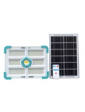 Proiector led cu incarcare solara, 200W, 280 leduri / ZTS 8211 Engros