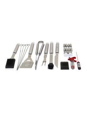 Set 24 piese din inox, pentru gratar plus borseta depozitare / ZTS 8325 Engros