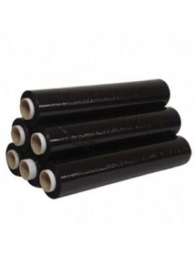 Folie stretch Engros neagra 23 mm, 0.5 x 132 m, 1.5kg