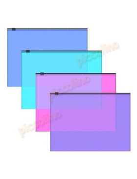 Buzunar cu ZIP-fermoar ErichKrause Fizzy Vivid B5 140 mcm semitransparent Engros