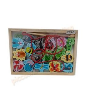 Joc pescuit lemn magnetic - Insecte Engros