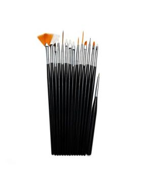 Pensule gel 15 set negre Oranjollie