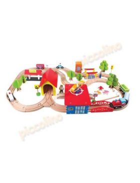 Set circuit lemn cu gara Engros