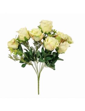 Buchet flori artificiale trandafir mare 11 fire 50 cm lungime