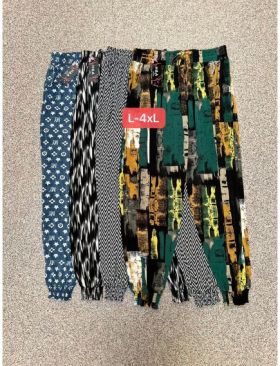 Pantaloni cu elastic de damă, lungi L-9XL 12/set modele combinate ENGROSS