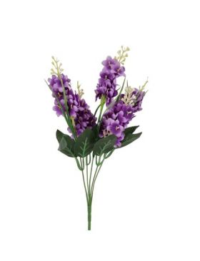 Buchet floare artificiala Liliac 5 fire 38 cm lungime buchet