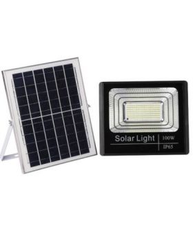 Proiector cu Panou Solar Monocristalin si telecomanda - 100W/6500k,EN GROSS.