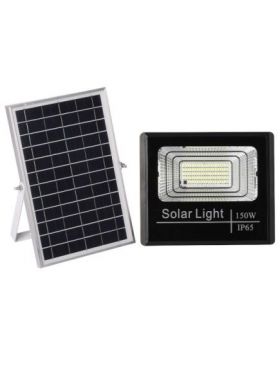 Proiector cu Panou Solar Monocristalin si telecomanda - 150W/6500k,EN GROSS.