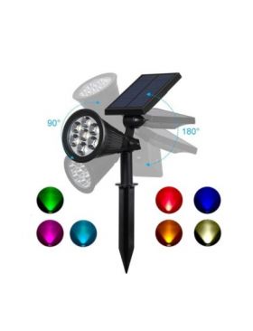 Spot led RGBW de gradina cu panou solar 5.5V/1.5W BAT 1.2 Ah EN GROSS,