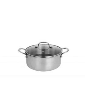 Oala cu capac ZILAN, din inox, antiaderent, diametru 24cm / ZLN 9648 Engros