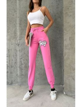 Pantaloni sport Engros pentru femei, cu model brodat