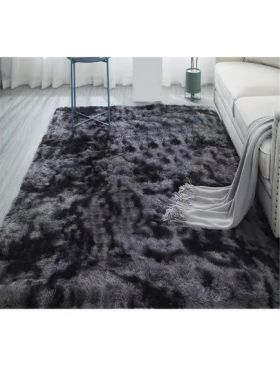 Covor Fluffy En-Gros, Super Pufos, 150 x 200, Negru Albastrui