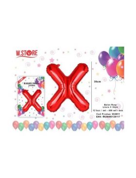 En-gros Balon din folie metalizata Litera X, 35cm, Rosu