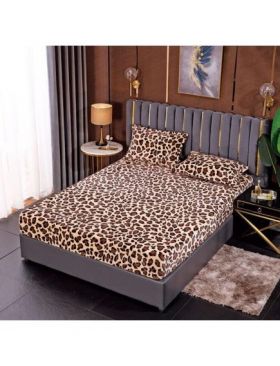 Husa Cocolino cu Elastic En-Gros, pentru Pat Dublu, 180 x 200 cm, Leopard